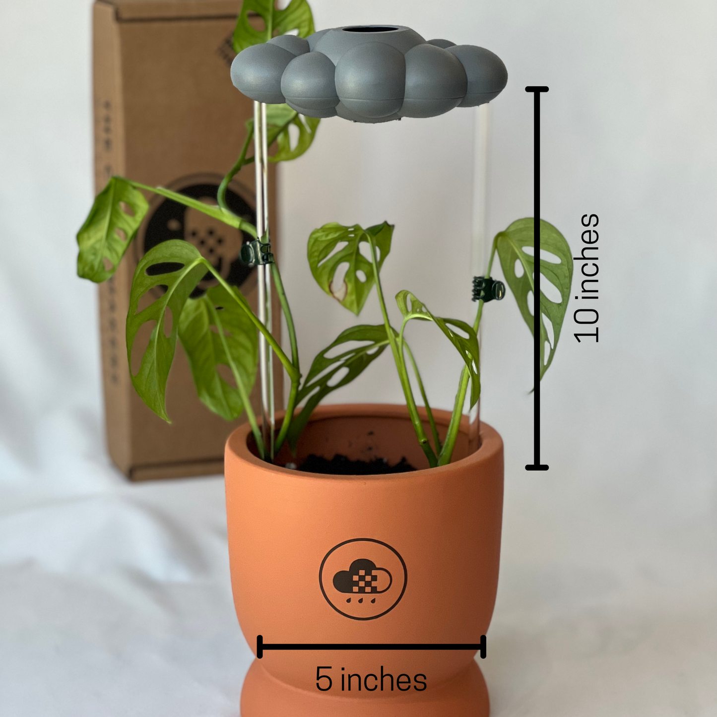 Stormy Dripping Rain Cloud with Pixel Heart Charm Set