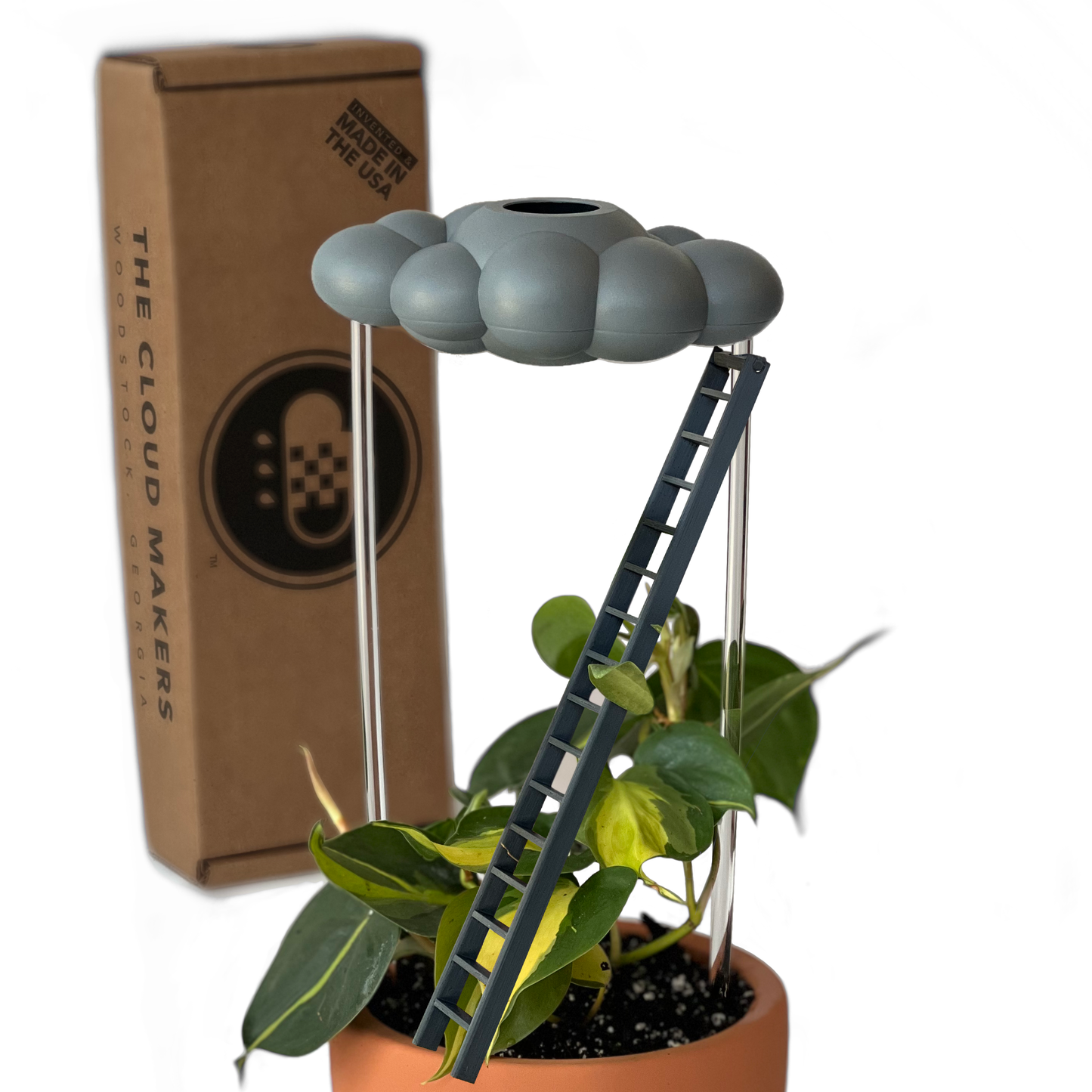 Stormy Dripping Rain Cloud with Ladder Charm