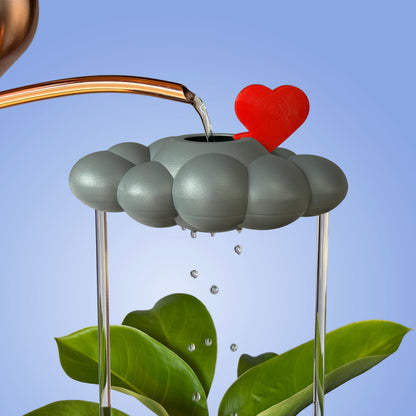 Llavero con Nube de Lluvia Tormentosa y Corazón Rojo