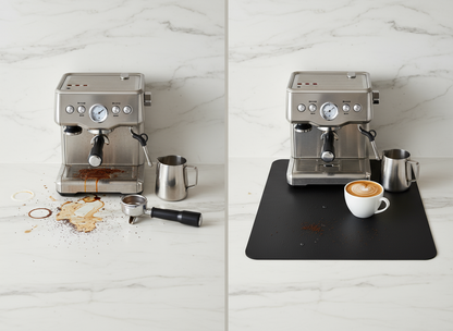 Strabella Coffee Bar Mat - Super Absorbent Coffee Mat, Quick Dry, Non-Slip in Dark Gray - Tampa Home & Garden Store