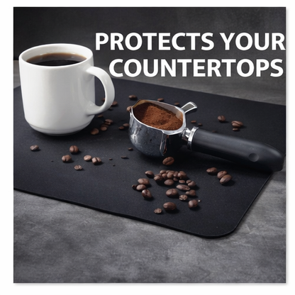 Strabella Coffee Bar Mat - Super Absorbent Coffee Mat, Quick Dry, Non-Slip in Dark Gray - Tampa Home & Garden Store