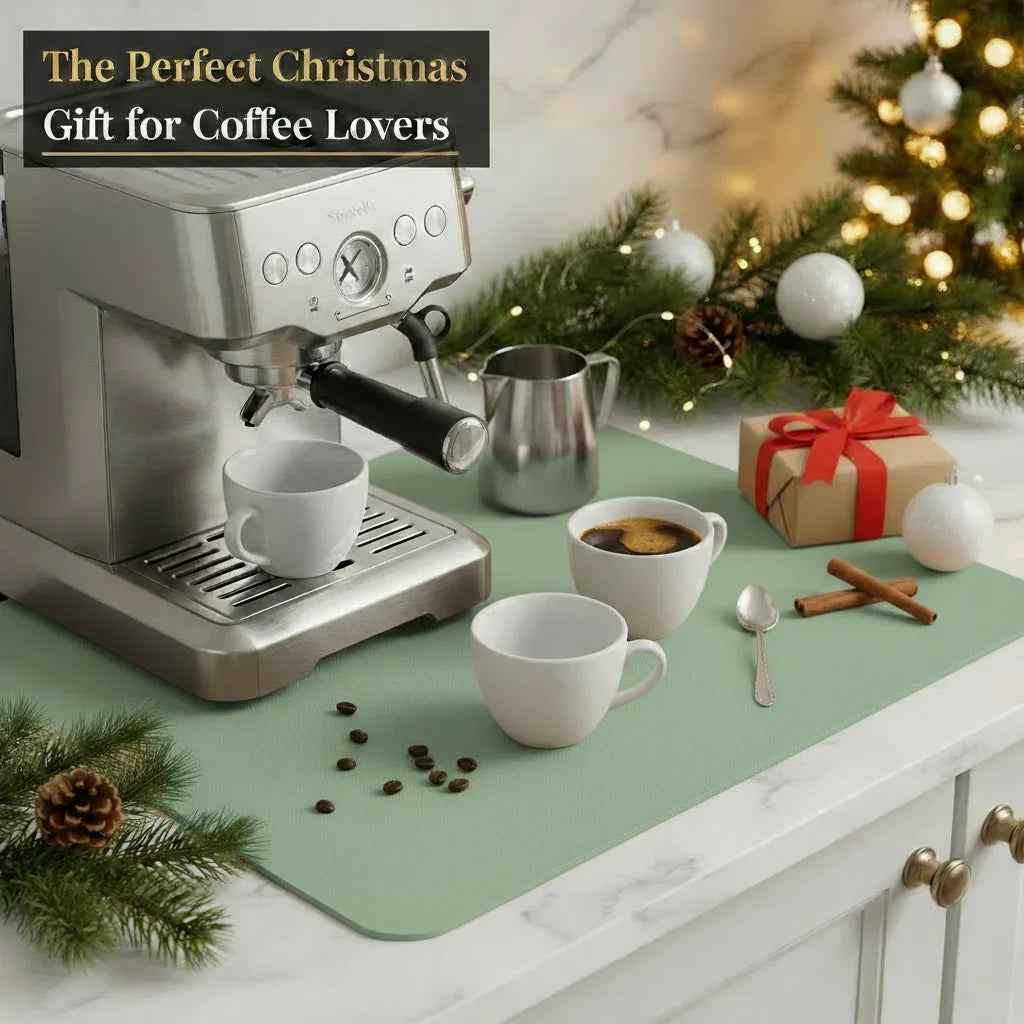 Strabella Coffee Bar Mat - Super Absorbent Coffee Mat, Quick Dry, Non-Slip in Dark Gray - Tampa Home & Garden Store