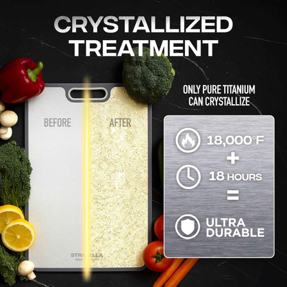 Strabella Titanium Cutting Board - Antibacterial and Scratch Resistant Holiday Gift Set - Tampa Home & Garden Store
