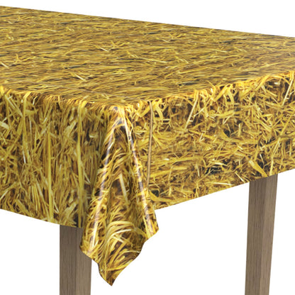 Straw Look Plastic Table Cover - Tampa Home & Garden Store