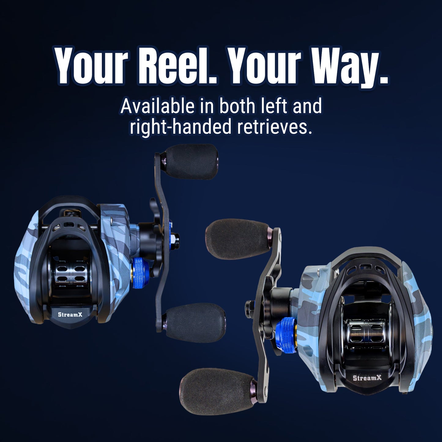 Carrete de pesca Baitcasting Reaction Tackle - Edición StreamX - Relación de transmisión 7.5:1 - NUEVO