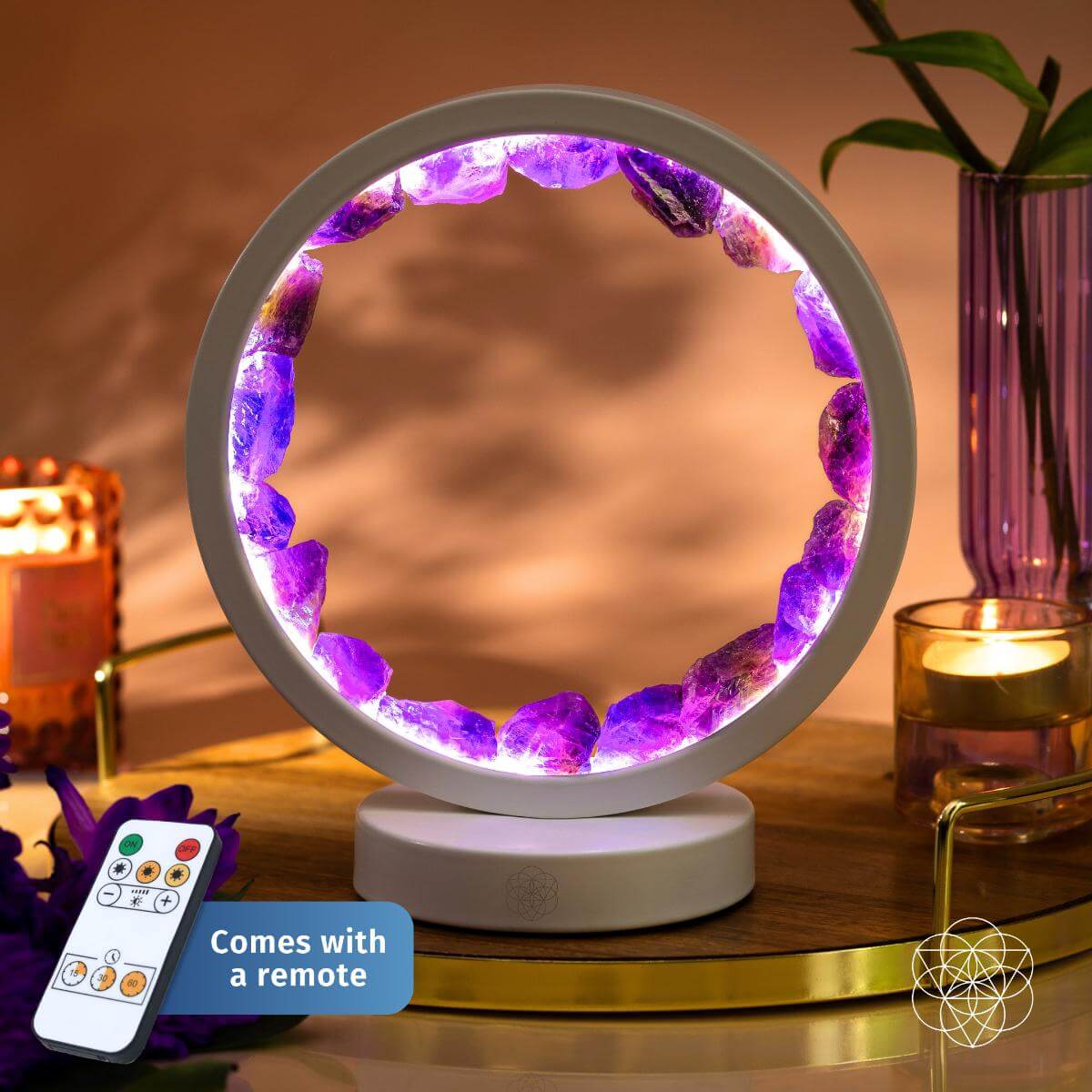 Stress Less, Sleep More – Amethyst Healing Lamp - Tampa Home & Garden Store