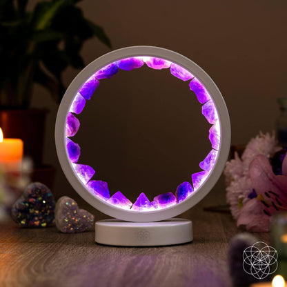 Stress Less, Sleep More – Amethyst Healing Lamp - Tampa Home & Garden Store