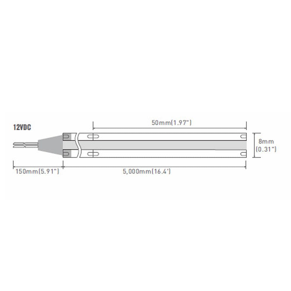 Tira de luces LED lineales sin puntos SLD01, cinta de luz de CC de 12 V y bajo voltaje FCOB