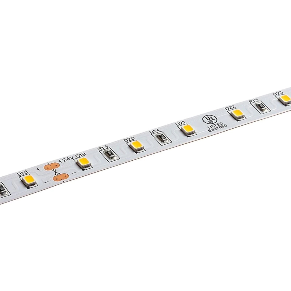 Tira de luces LED SL07 2835 de 3,5 W/pie CC, 12 V/24 V, de bajo voltaje, para interiores, IP20, UL, SMD