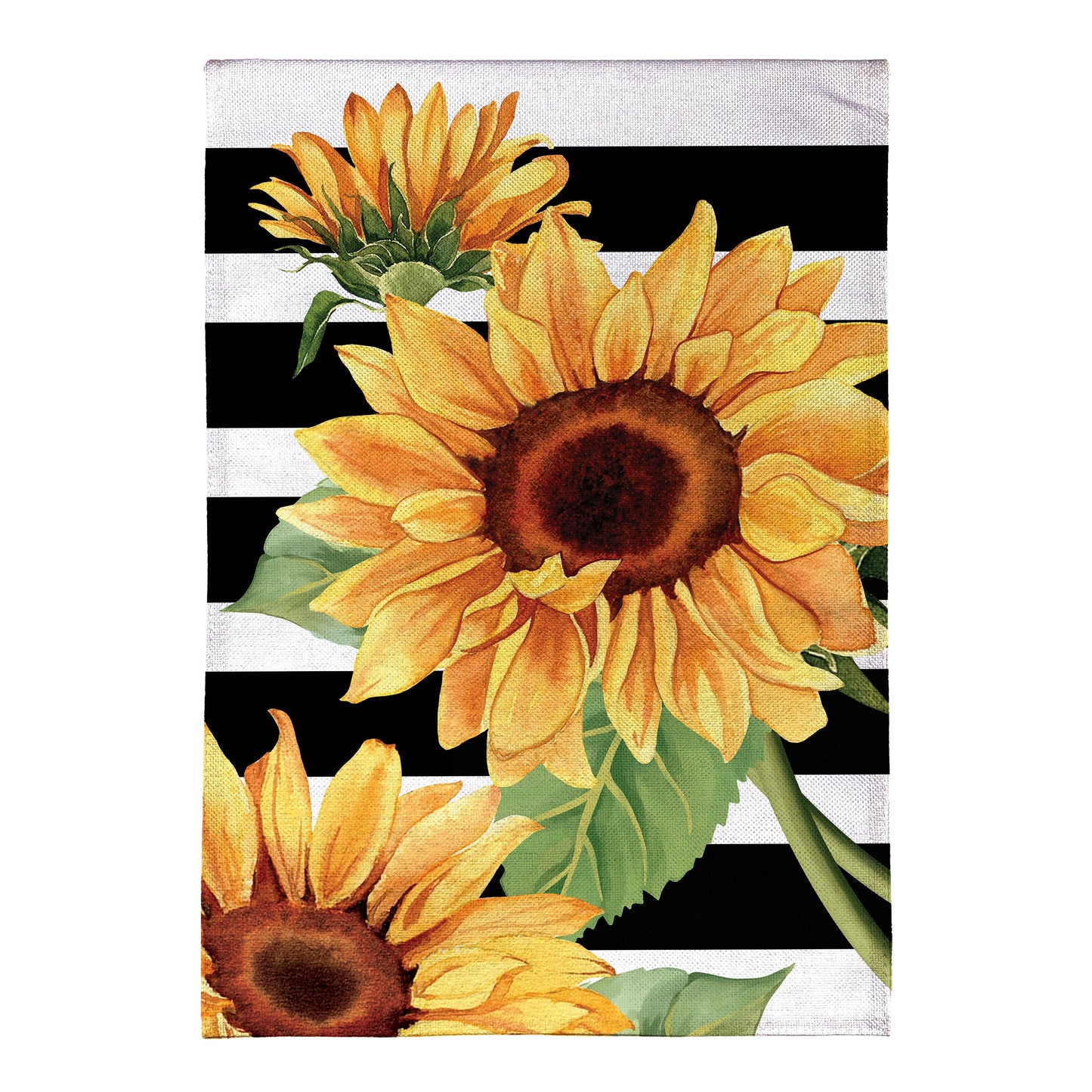 Striped Sunflowers Burlap Garden Flag - Tampa Home & Garden Store
