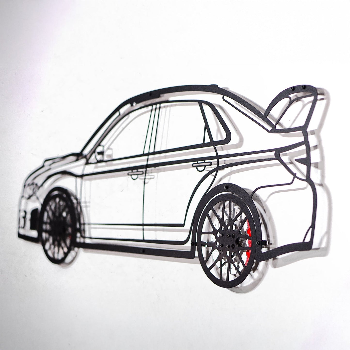 Subaru Impreza Wall Art – Rally Legend Steel Silhouette with Spinning Wheels-KAFMEKA042 - Tampa Home & Garden Store