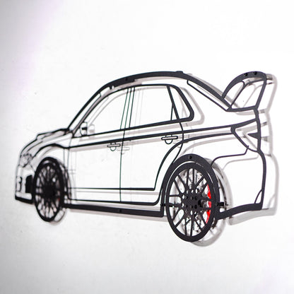 Subaru Impreza Wall Art – Rally Legend Steel Silhouette with Spinning Wheels-KAFMEKA042 - Tampa Home & Garden Store