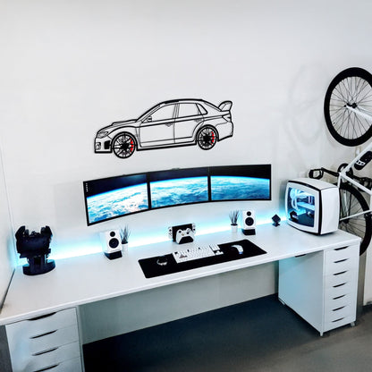 Subaru Impreza Wall Art – Rally Legend Steel Silhouette with Spinning Wheels-KAFMEKA042 - Tampa Home & Garden Store
