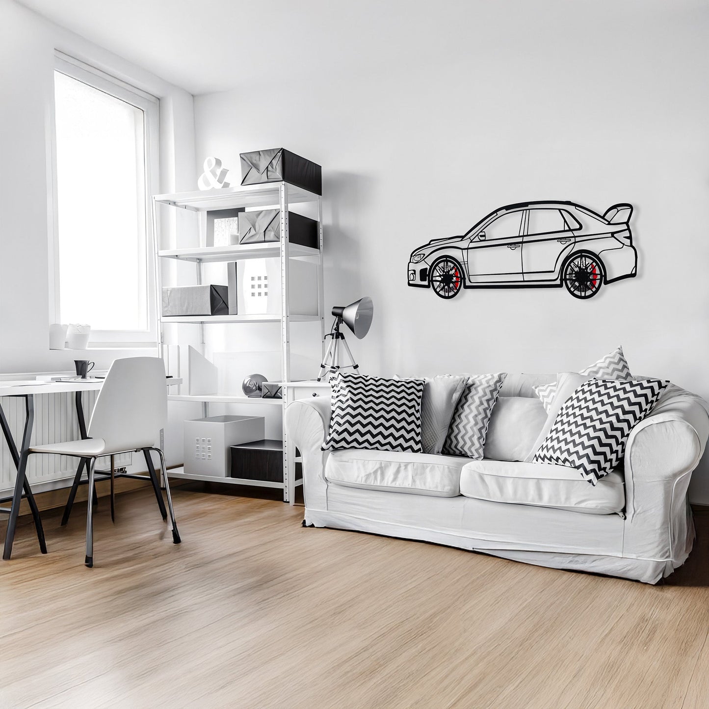 Subaru Impreza Wall Art – Rally Legend Steel Silhouette with Spinning Wheels-KAFMEKA042 - Tampa Home & Garden Store