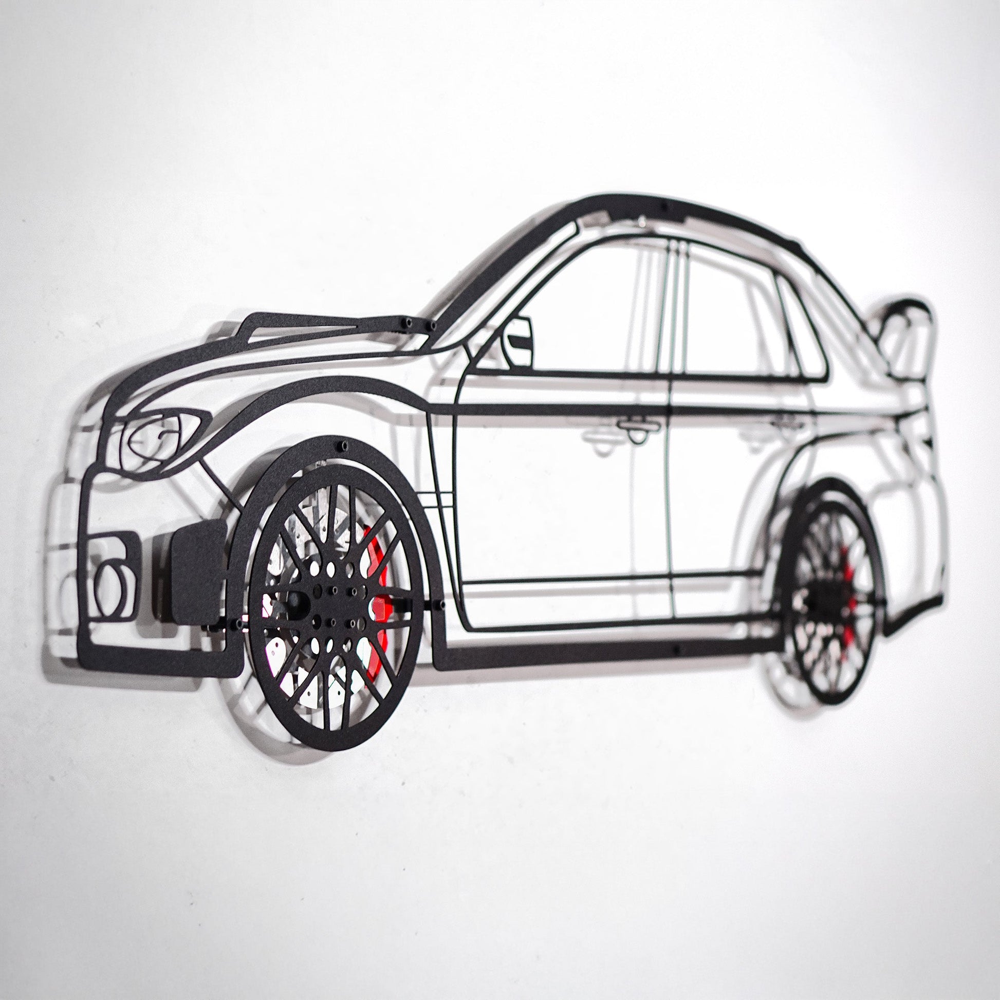 Subaru Impreza Wall Art – Rally Legend Steel Silhouette with Spinning Wheels-KAFMEKA042 - Tampa Home & Garden Store