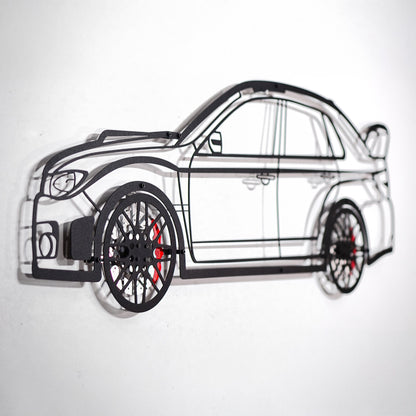 Subaru Impreza Wall Art – Rally Legend Steel Silhouette with Spinning Wheels-KAFMEKA042 - Tampa Home & Garden Store