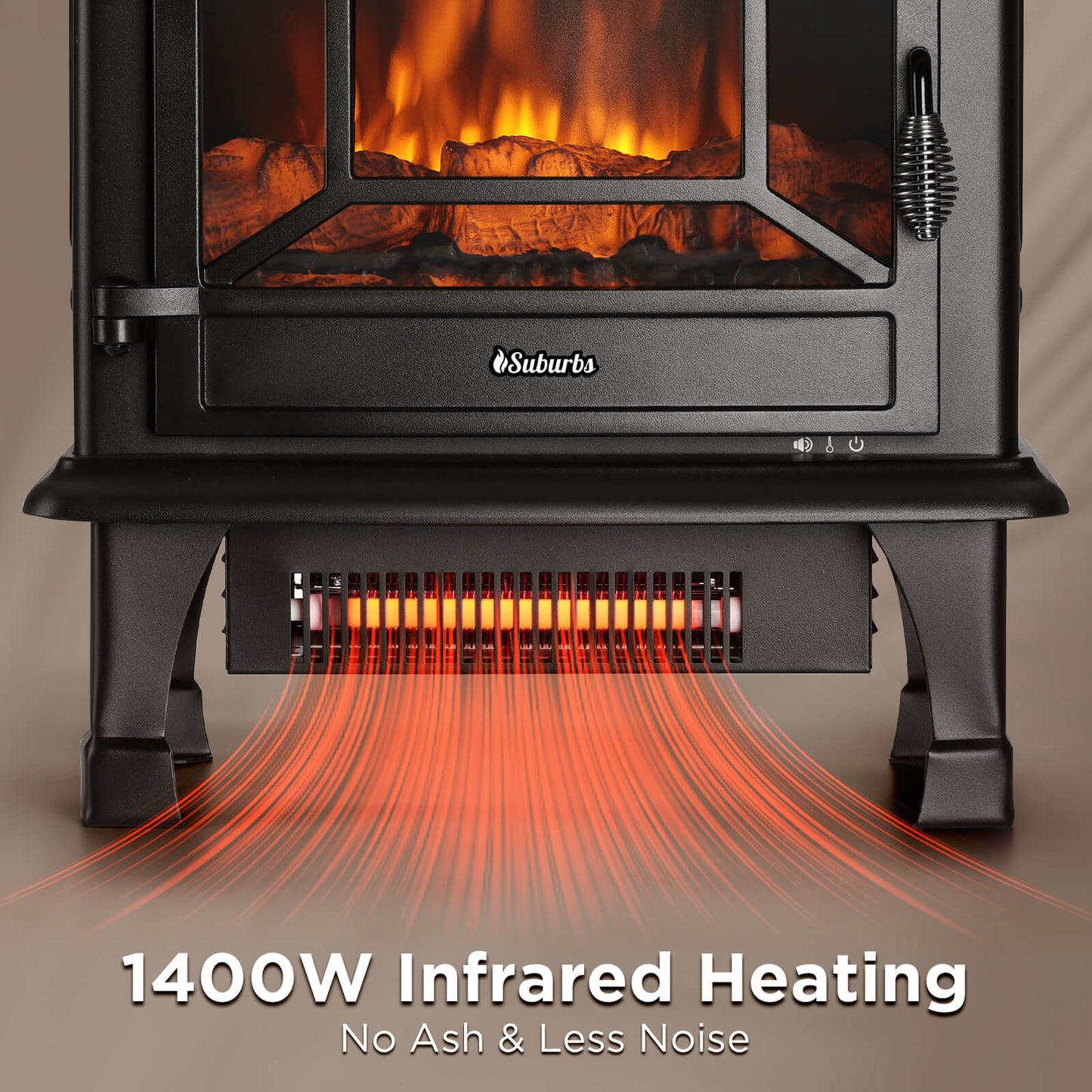 Suburbs TS20-SD Electric Fireplace Stove Heater with Sound - Tampa Home & Garden Store