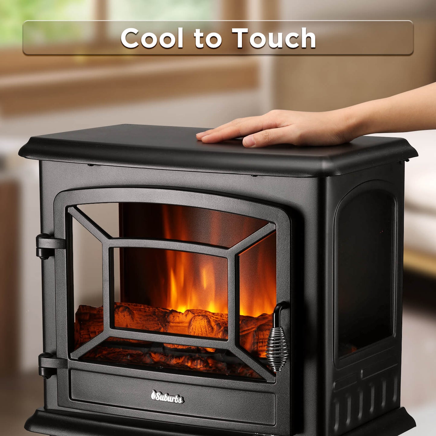 Suburbs TS20-SD Electric Fireplace Stove Heater with Sound - Tampa Home & Garden Store