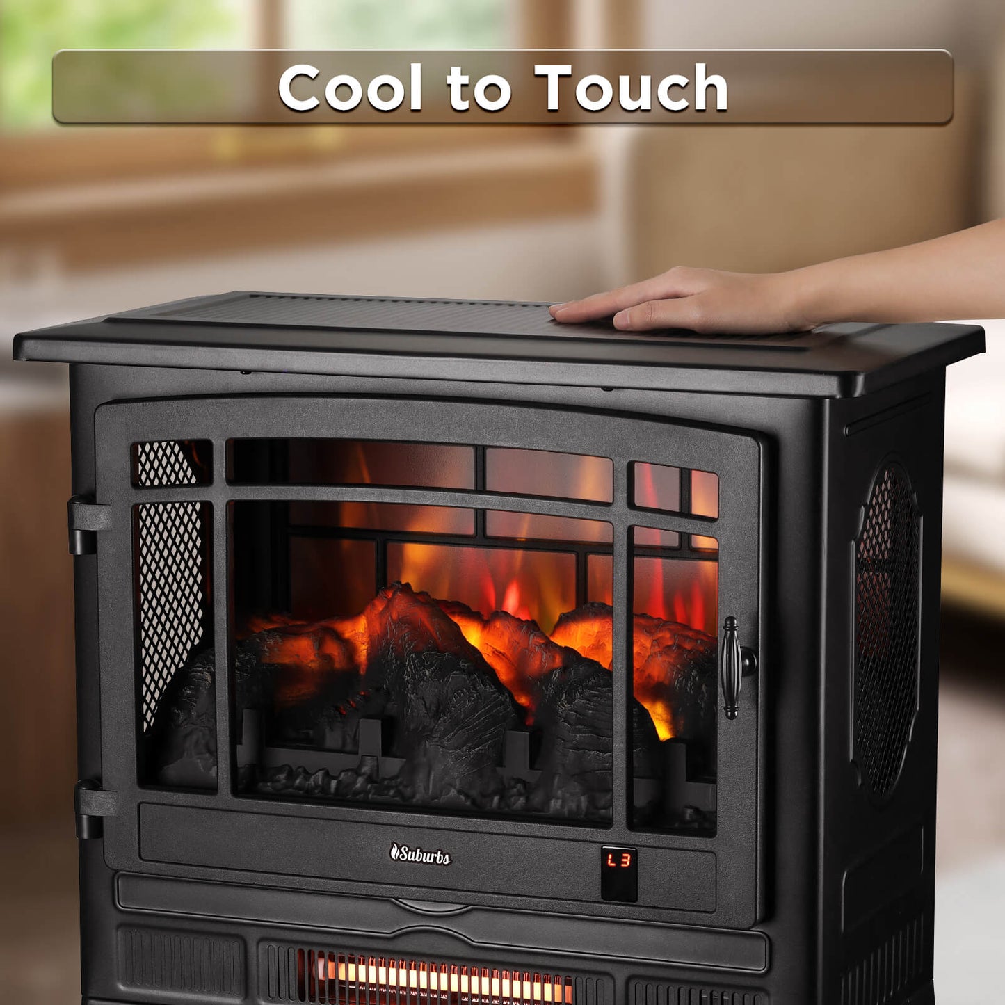 Suburbs TS25 Smart Electric Fireplace Stove Heater, WiFi Enabled - Tampa Home & Garden Store