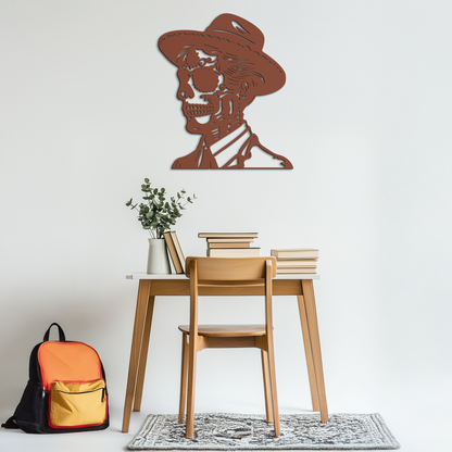 Sugar Head Makeup Man Metal Wall Art - Bold Steel Silhouette Decor- KAF471 - Tampa Home & Garden Store
