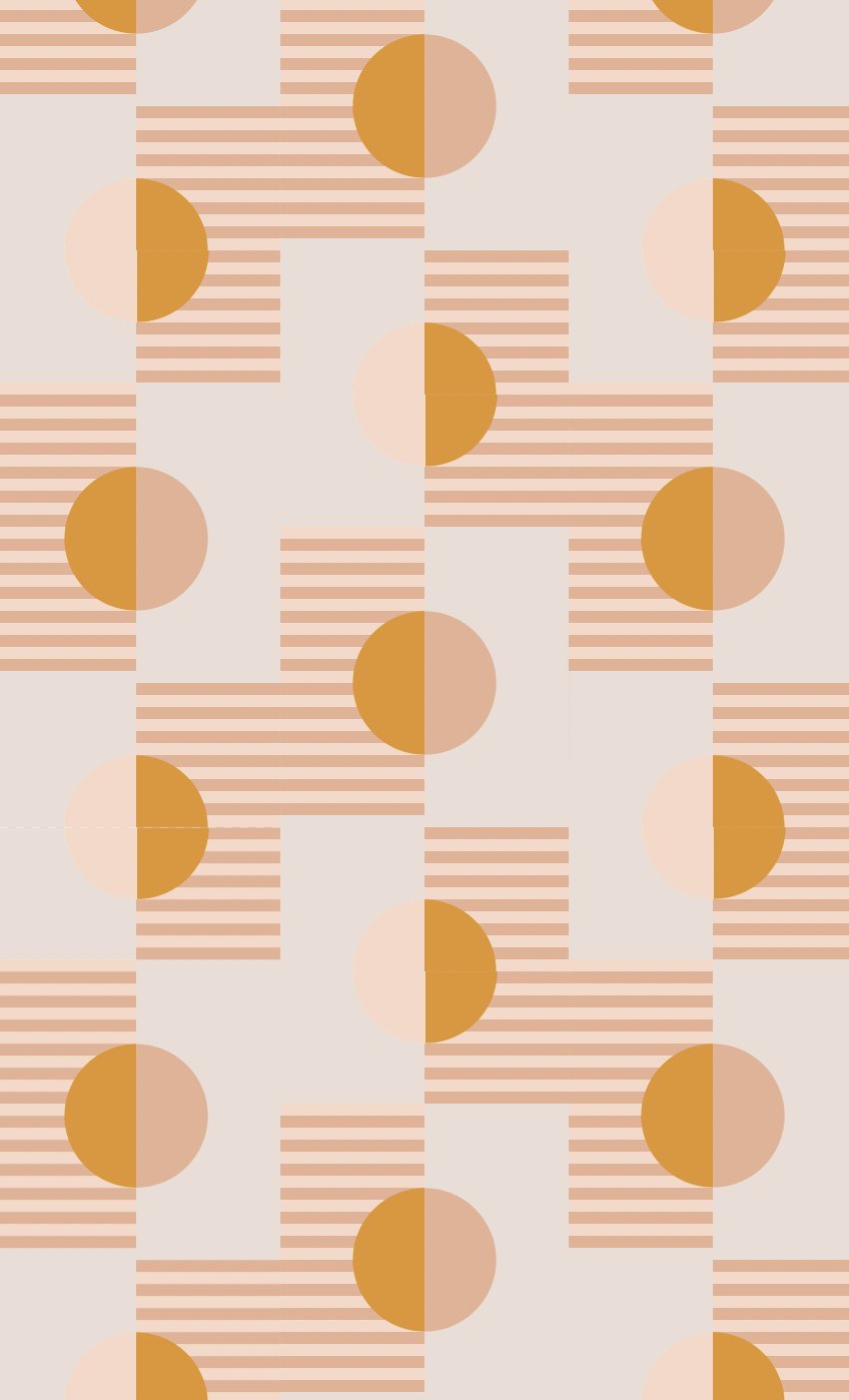 Summer Suns Wallpaper, blush & mustard - Tampa Home & Garden Store