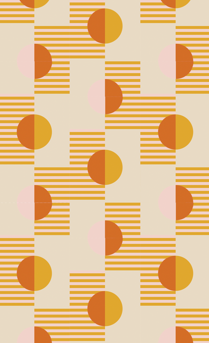 Summer Suns Wallpaper, yellow and orange - Tampa Home & Garden Store