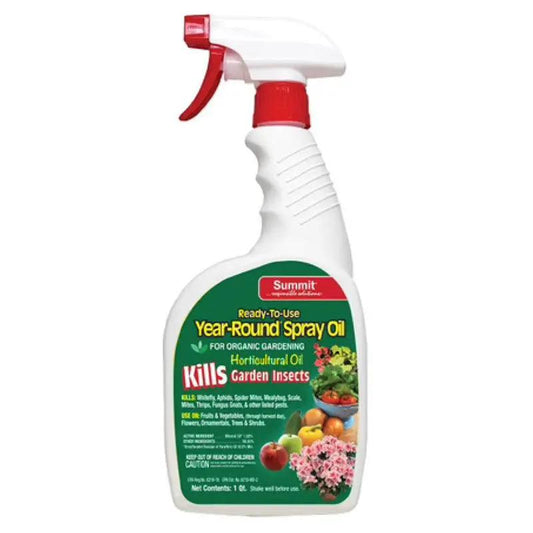 Summit Year-Round Horticultural Oil spray bottle, white with green label, organic pest control on Tampa Home & Garden Store