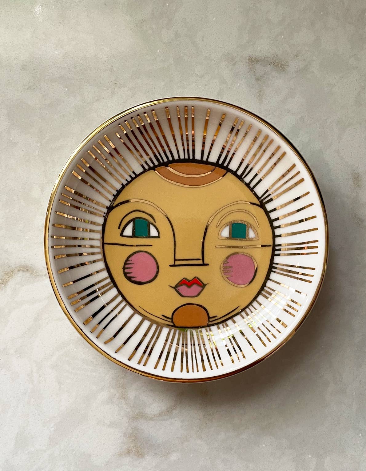 Sun Porcelain Trinket Dish - Tampa Home & Garden Store