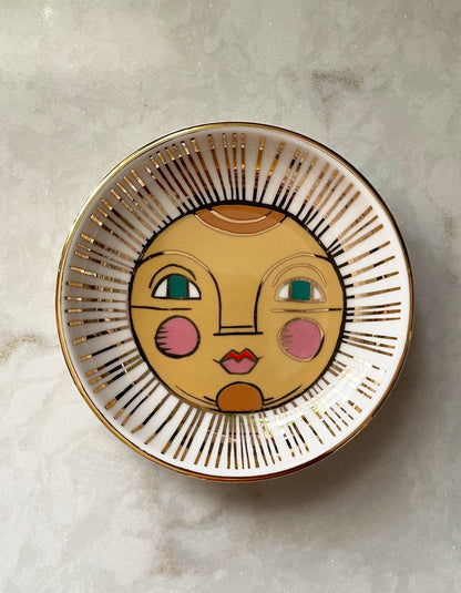 Sun Porcelain Trinket Dish - Tampa Home & Garden Store