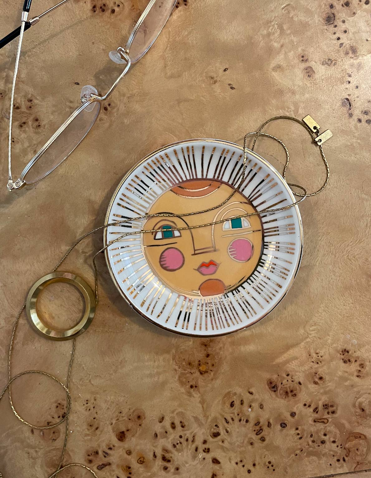 Sun Porcelain Trinket Dish - Tampa Home & Garden Store