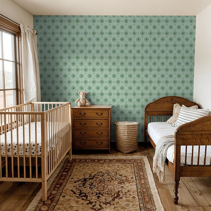 Sun Rays Wallpaper, mint & green - Tampa Home & Garden Store