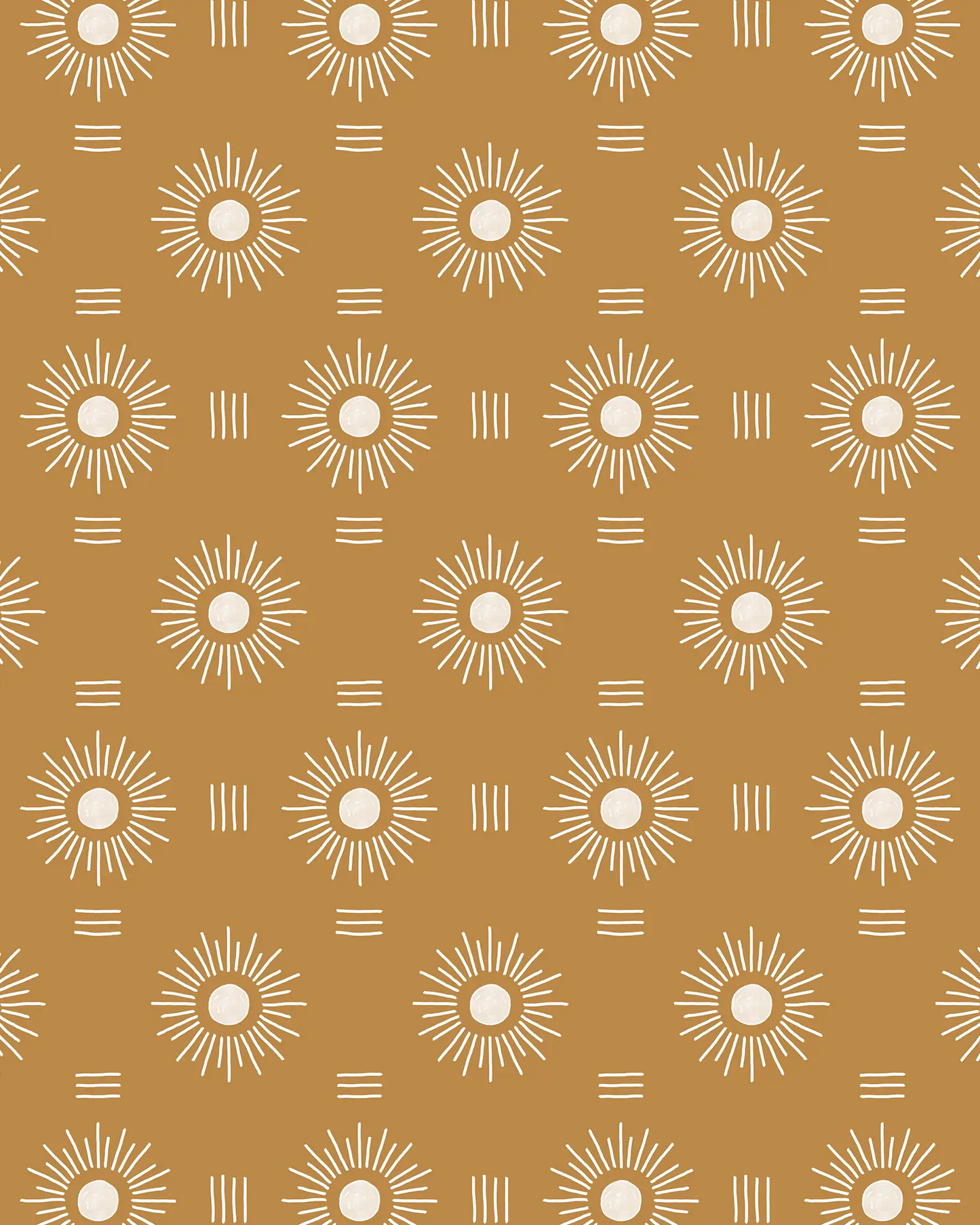 Sun Rays Wallpaper, mustard and white - Tampa Home & Garden Store