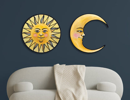 Sun and Moon Set Ready to Hang 20" Wall Art - Tampa Home & Garden Store