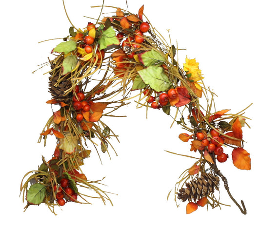 Sunflower Berries & Cones Garland - Tampa Home & Garden Store
