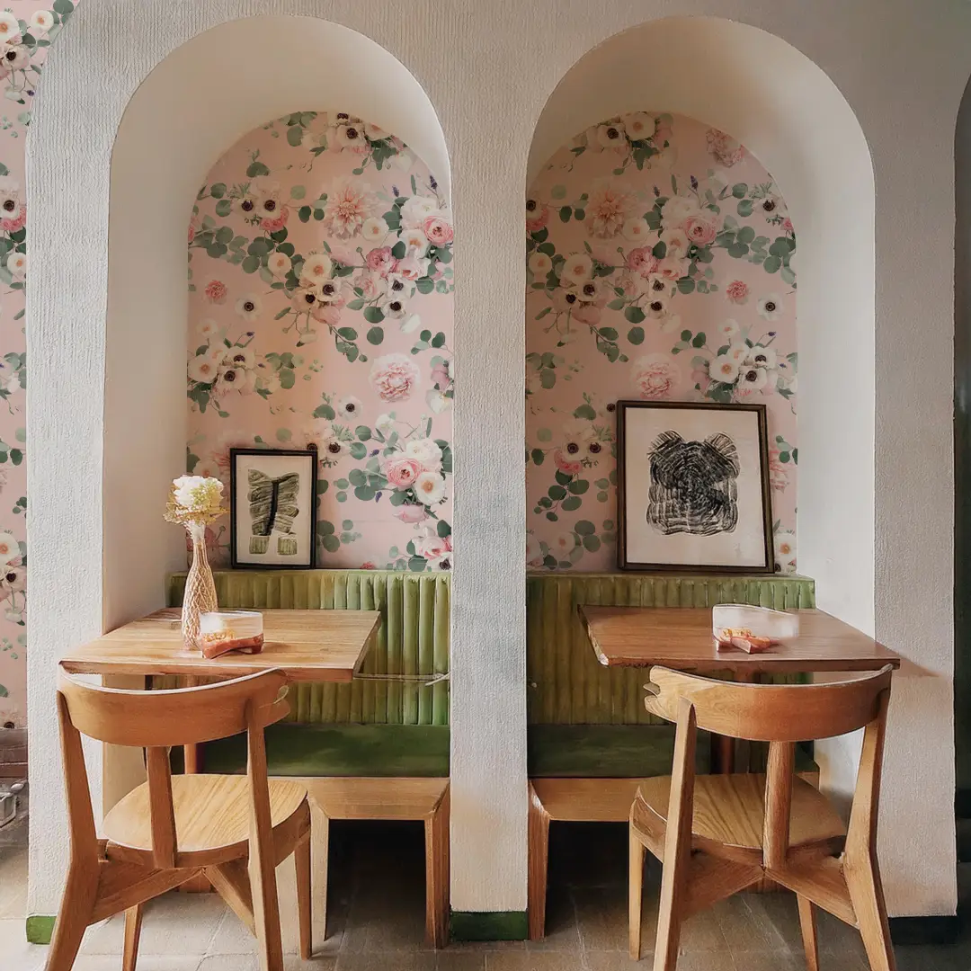 Sunrise Floral Wallpaper, blush - Tampa Home & Garden Store