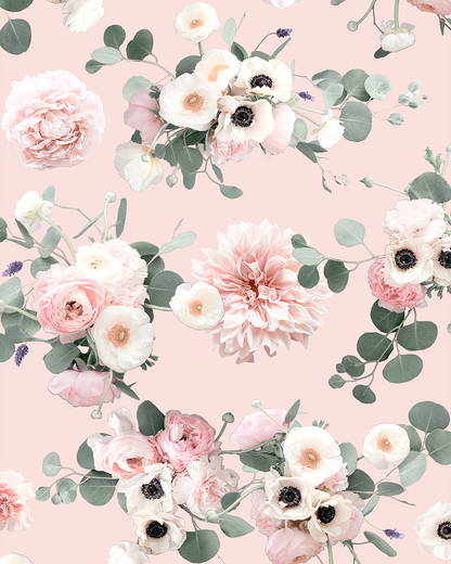 Sunrise Floral Wallpaper, blush - Tampa Home & Garden Store