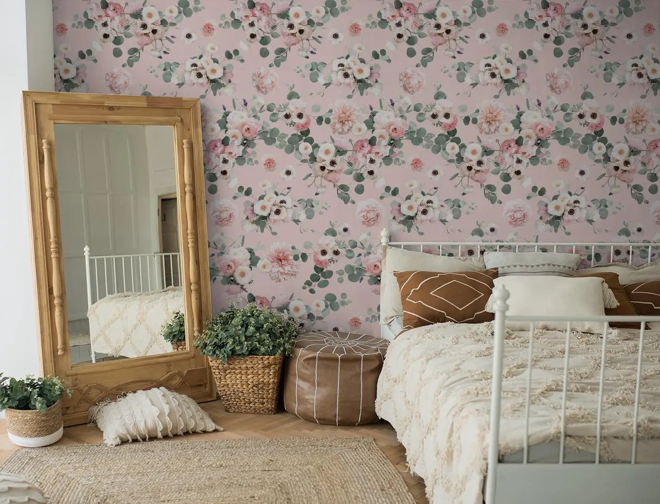 Sunrise Floral Wallpaper, blush - Tampa Home & Garden Store