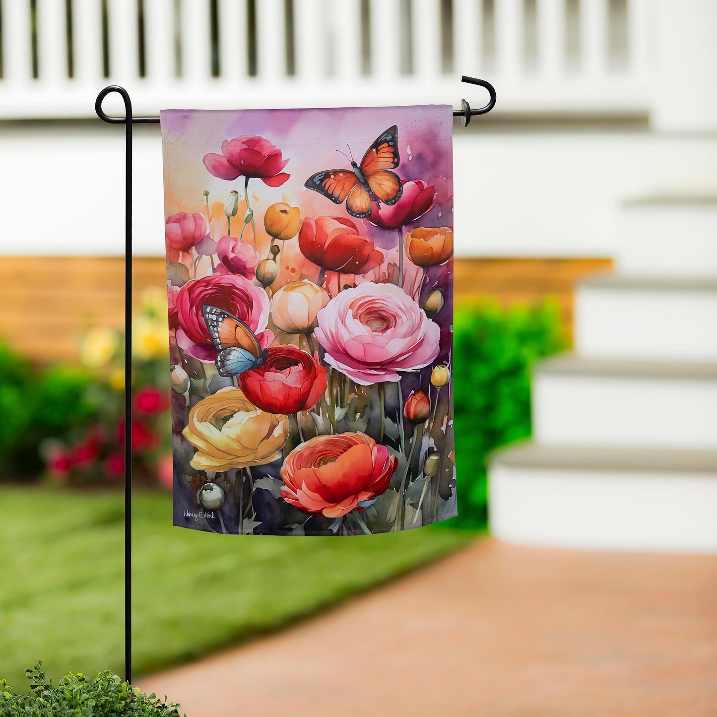 Sunset Garden Suede House Flag - Tampa Home & Garden Store