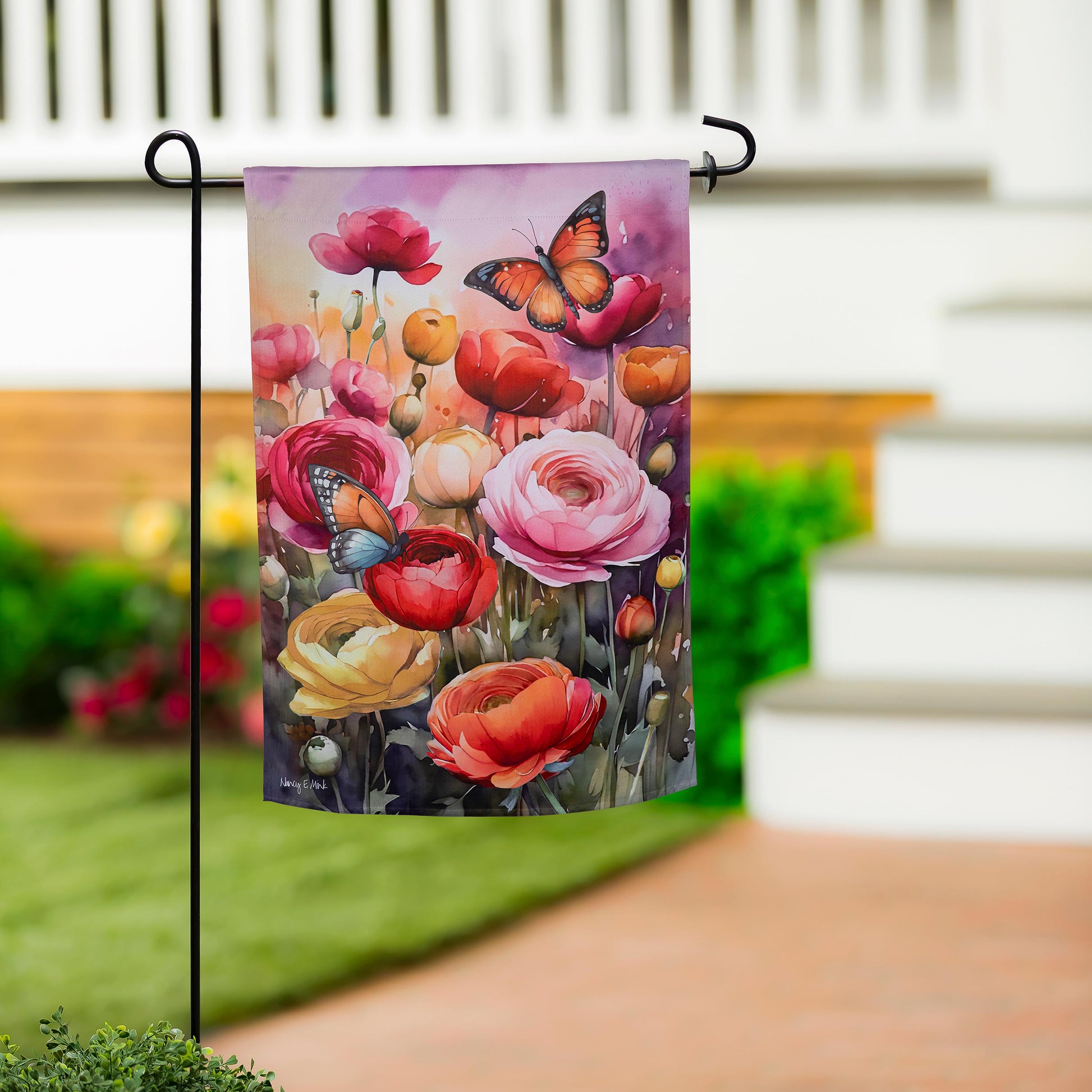 Sunset Garden Suede House Flag - Tampa Home & Garden Store