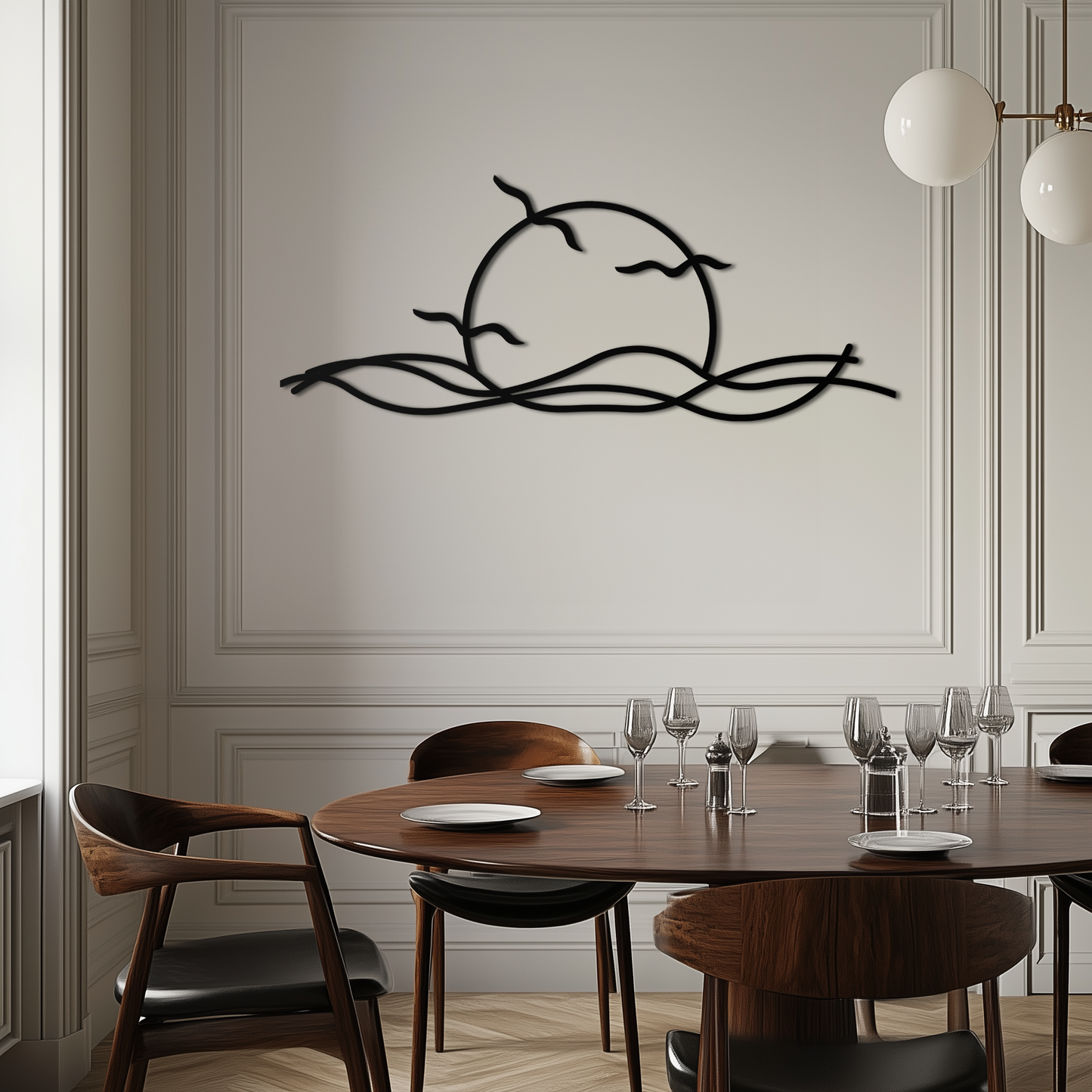 Sunset Metal Wall Art – Sunset Silhouette Steel Decor for Nature-Inspired Interiors- KAF331 - Tampa Home & Garden Store