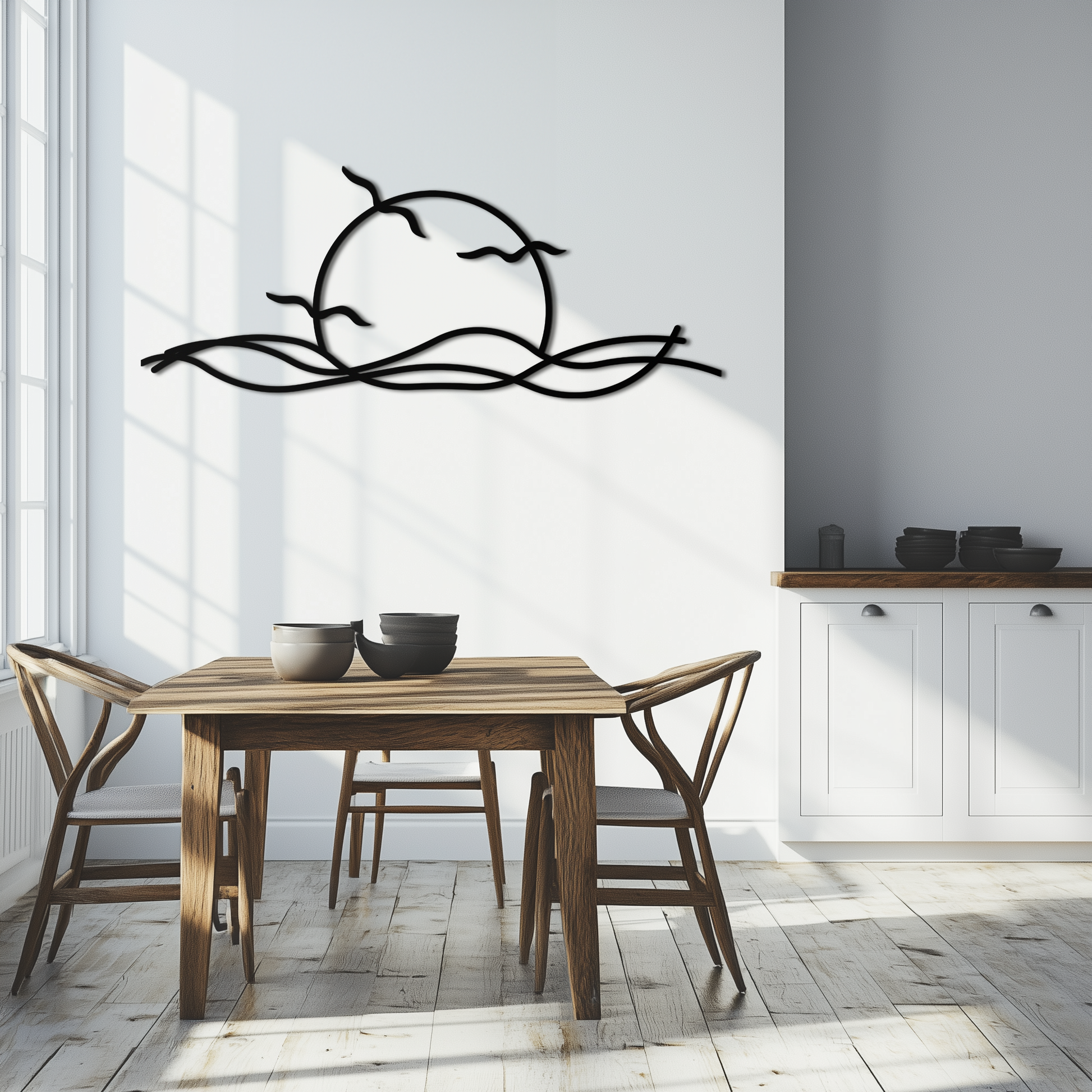 Sunset Metal Wall Art – Sunset Silhouette Steel Decor for Nature-Inspired Interiors- KAF331 - Tampa Home & Garden Store