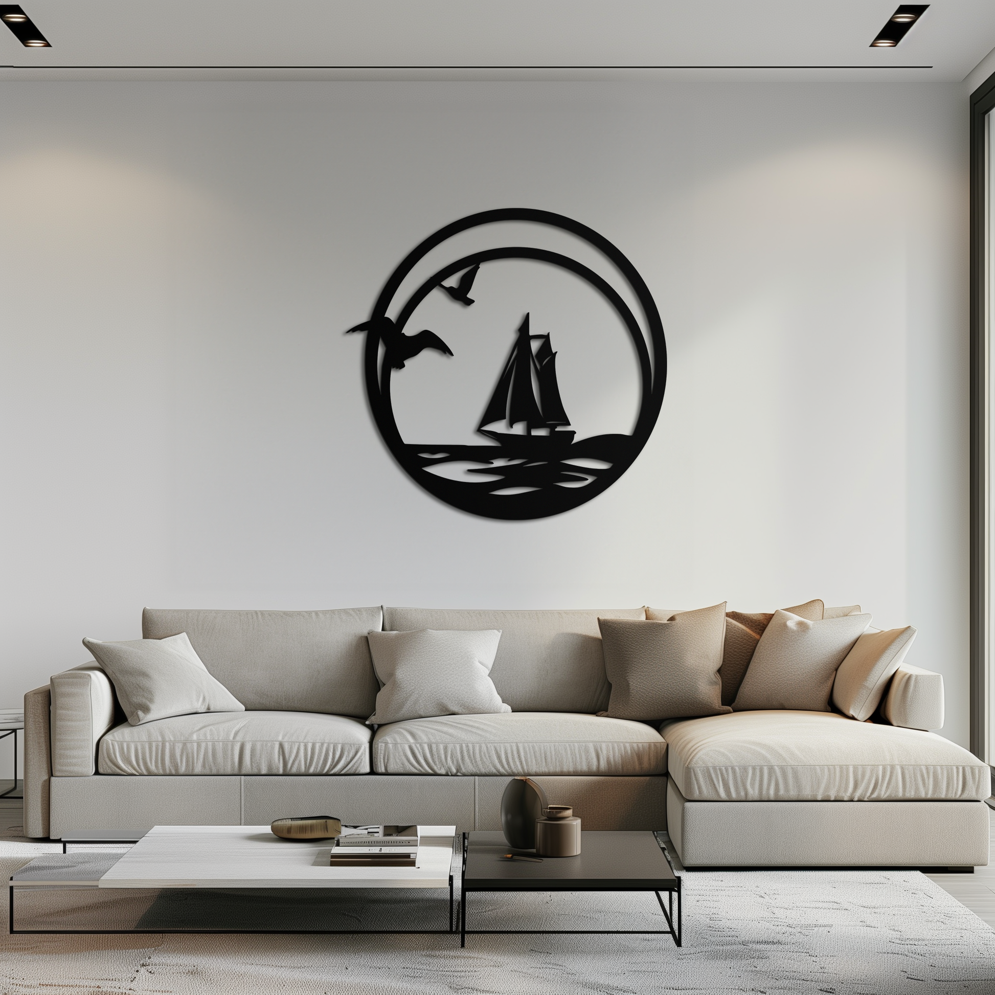 Sunset Silhouette Metal Wall Art - Mountain and Tree Steel Landscape Decor- KAF480 - Tampa Home & Garden Store