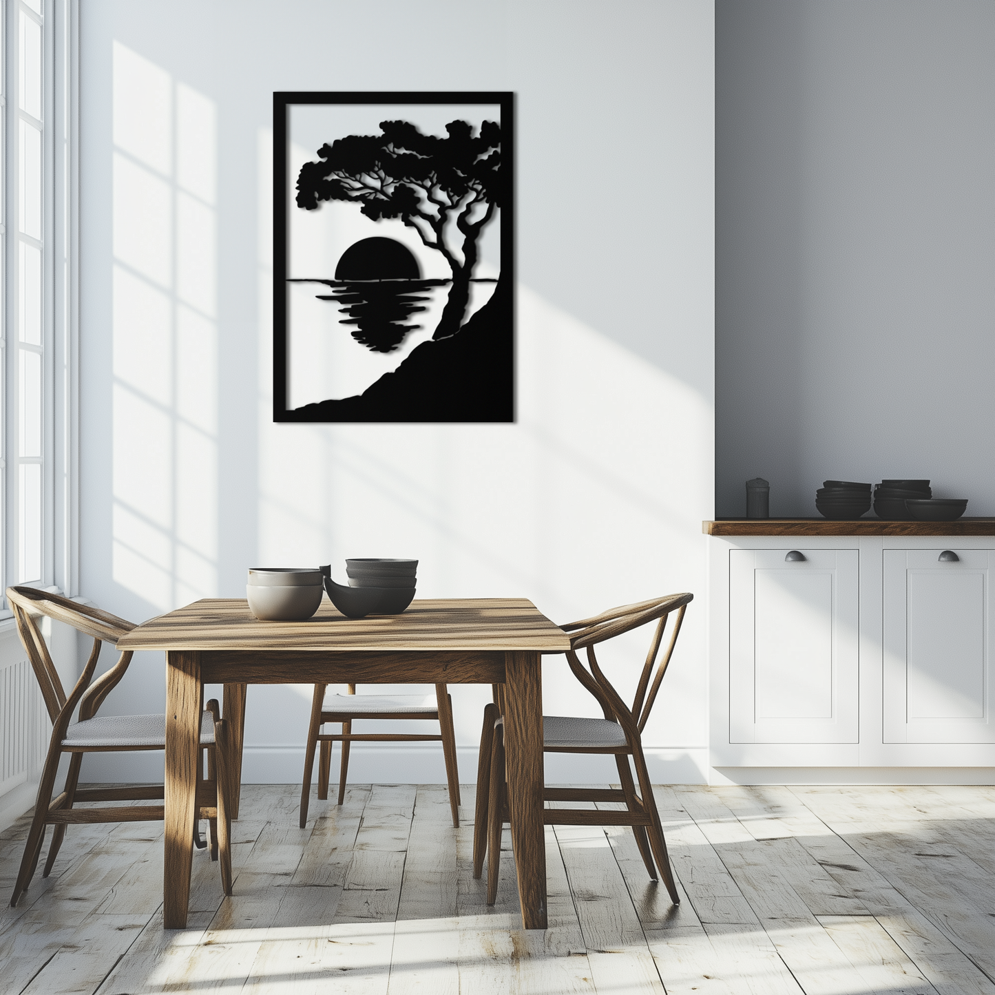 Sunset Tree Metal Wall Art - Nature-Inspired Steel Wall Decor - KAF047 - Tampa Home & Garden Store