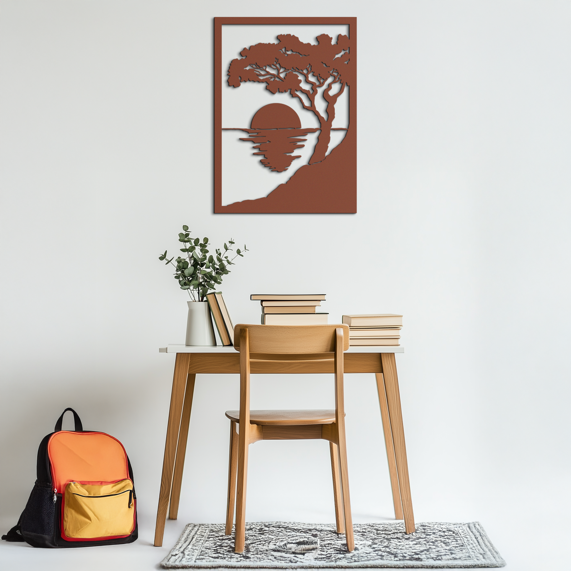 Sunset Tree Metal Wall Art - Nature-Inspired Steel Wall Decor - KAF047 - Tampa Home & Garden Store