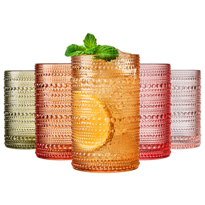 Fortuna Hobnail Highball Glasses Set of 5