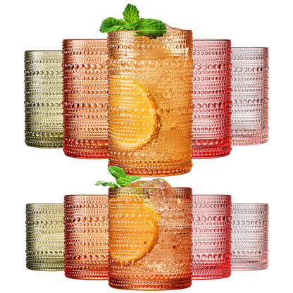 Fortuna Hobnail Lowball and Highball Sets