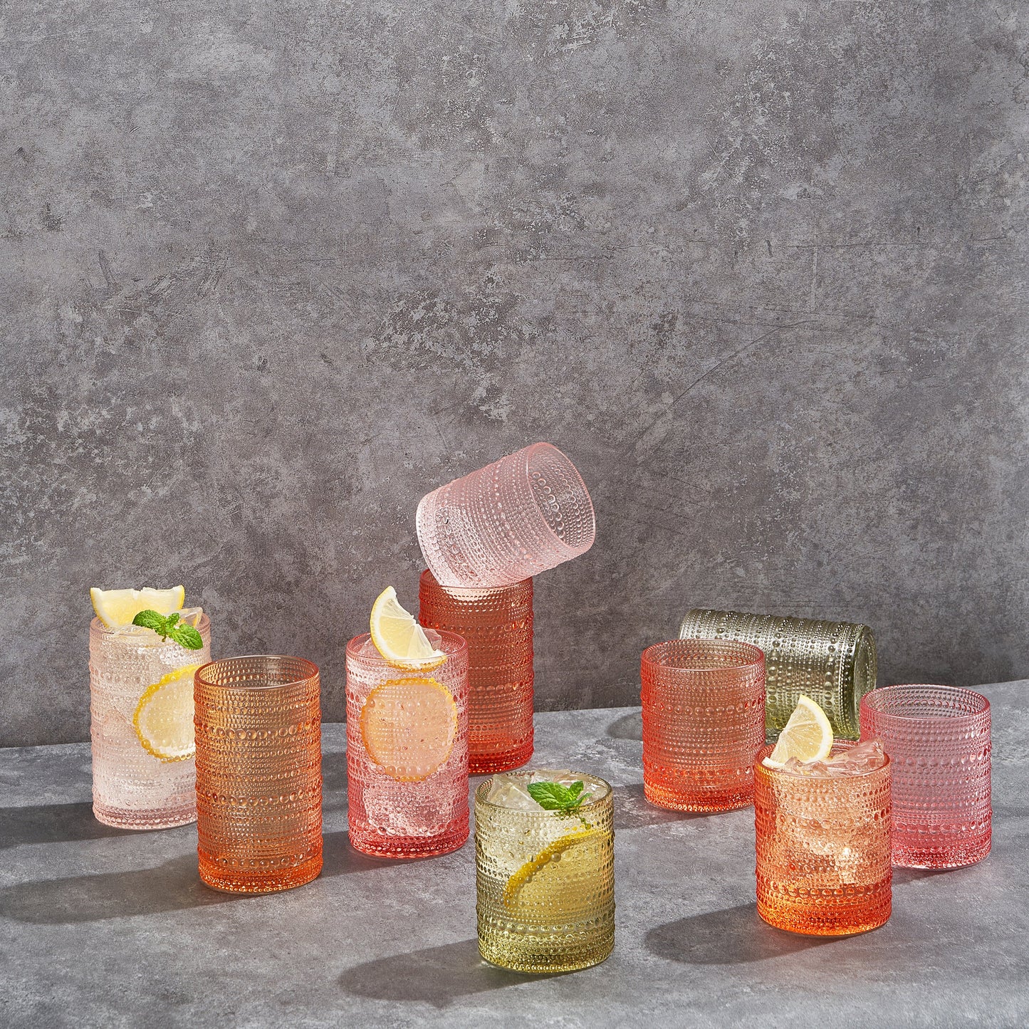 Fortuna Hobnail Highball Glasses Set of 5