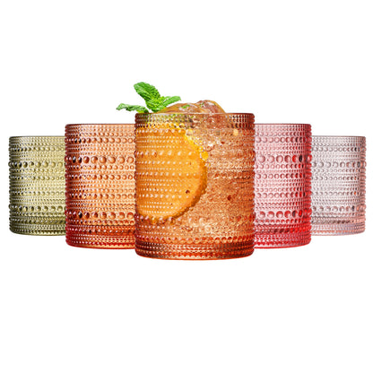 Fortuna Hobnail Lowball Glasses And The Set