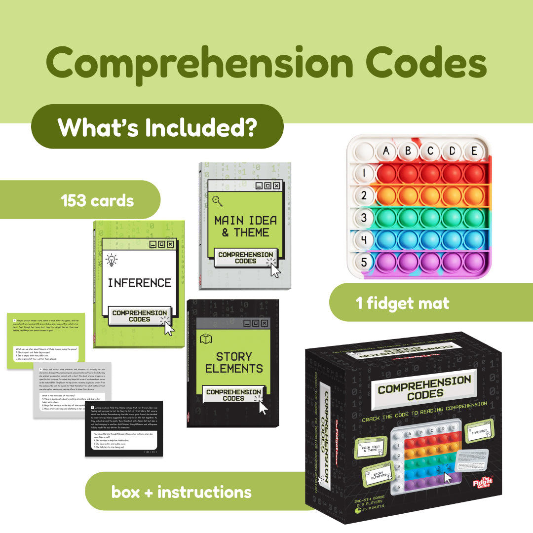 Super Reader Bundle by The Fidget Games - 153 cards, 1 fidget mat, box + instructions on Tampa Home & Garden Store