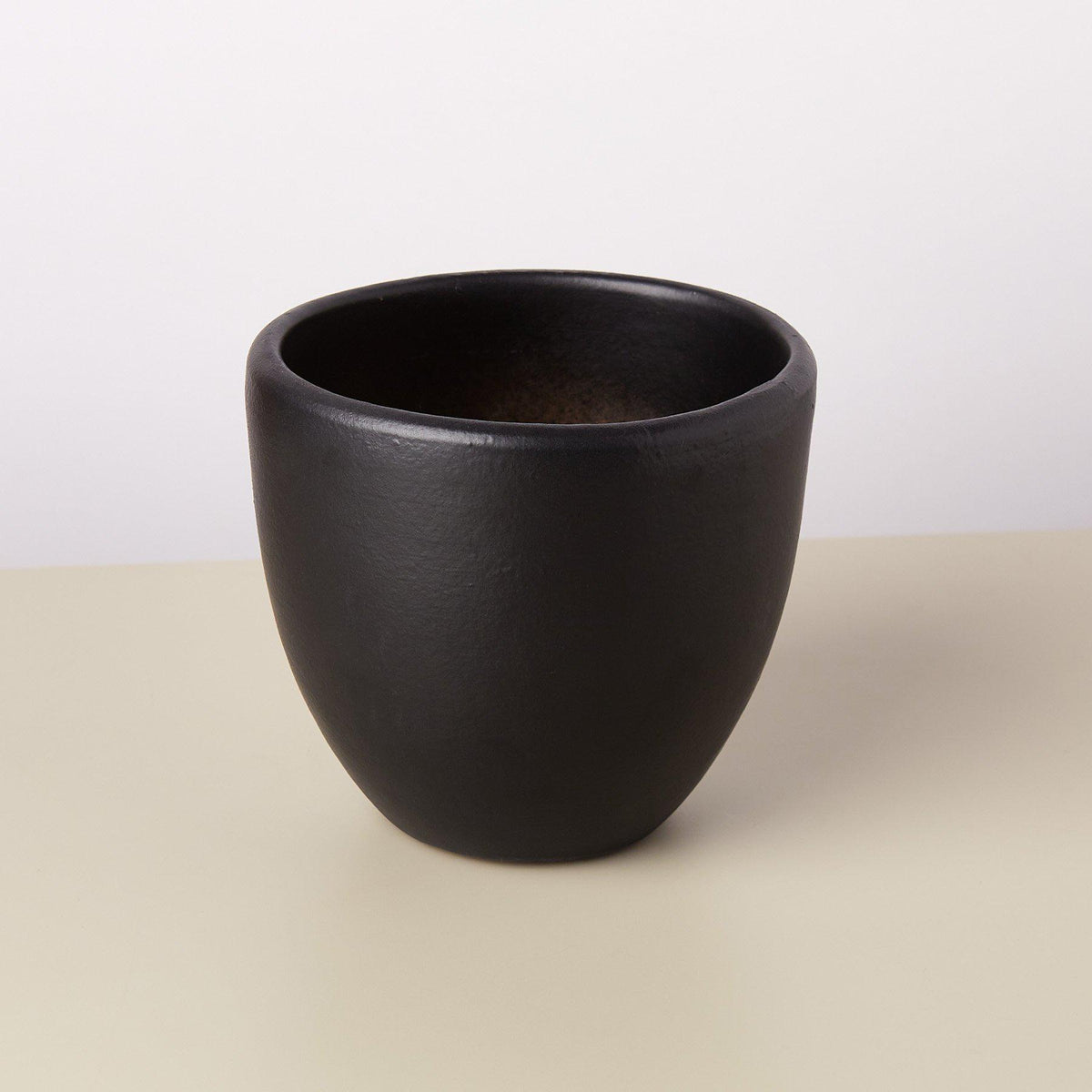 Liberty Bell Planter by House Plant Shop, black ceramic pot with matte finish, rim visible on Tampa Home & Garden Store